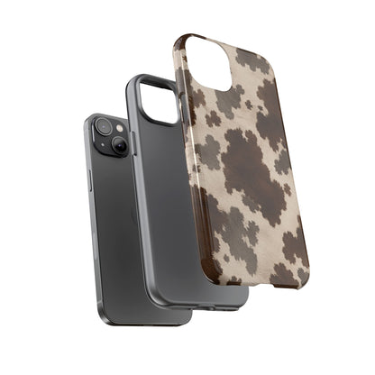 Stylish Mocha Cow Print Phone Case