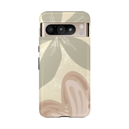 Hibiscus Heart Pattern Phone Case - Beige Phone Case - Google Pixel 8 Pro / Glossy