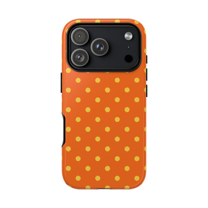 Trendy Orange & Yellow Dot Pattern Phone Case