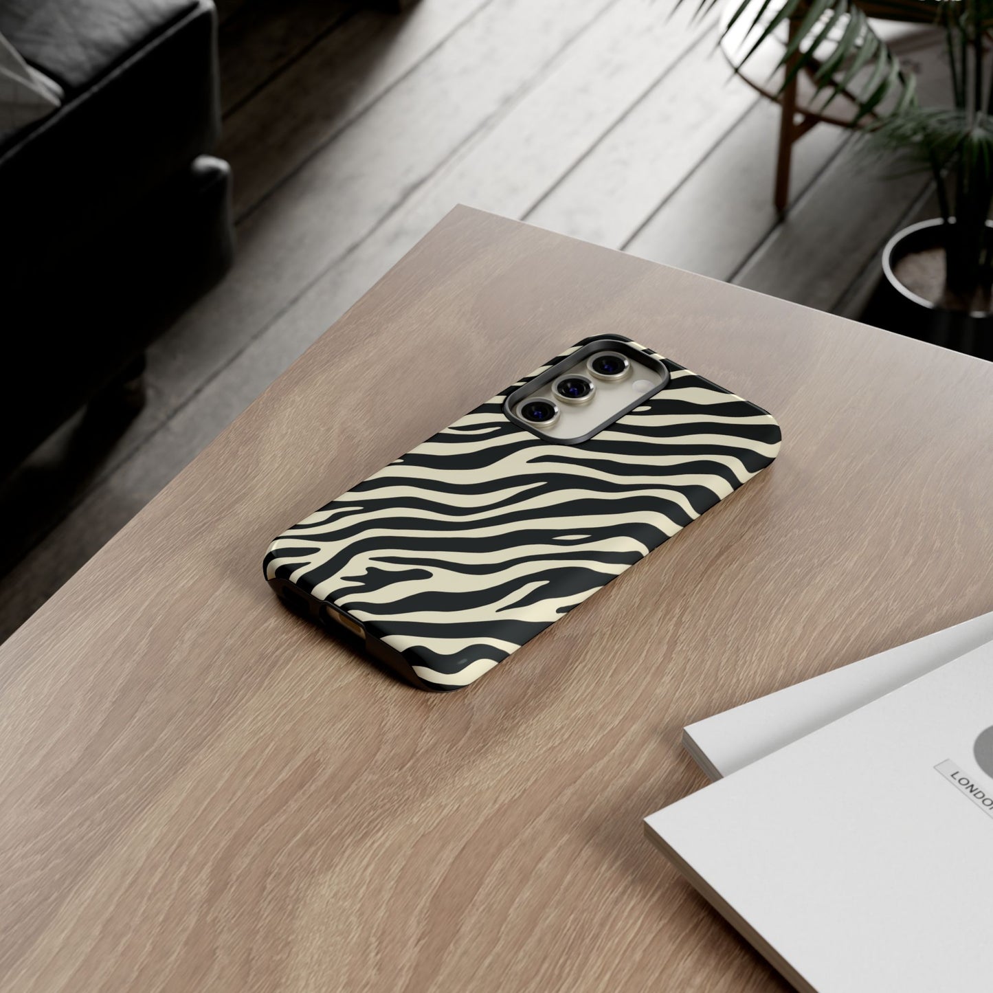 Chic Ivory Zebra Print Phone Case