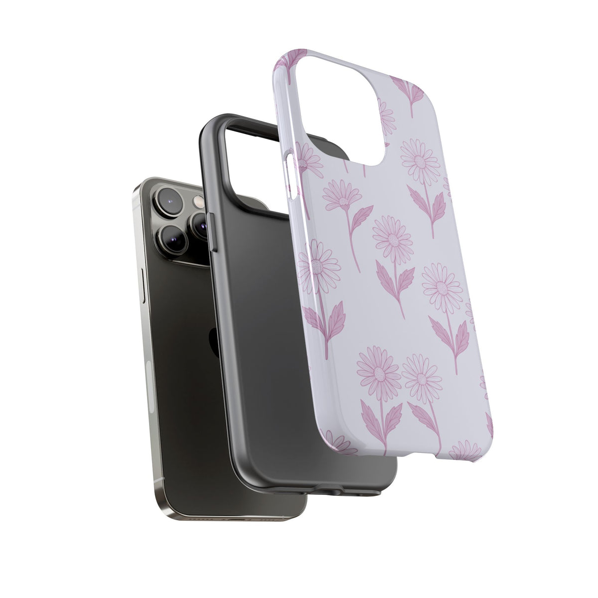 Pretty Lilac Daisy Pattern Phone Case