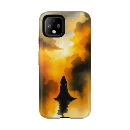 Watercolour Gothic Woman in Black Phone Case