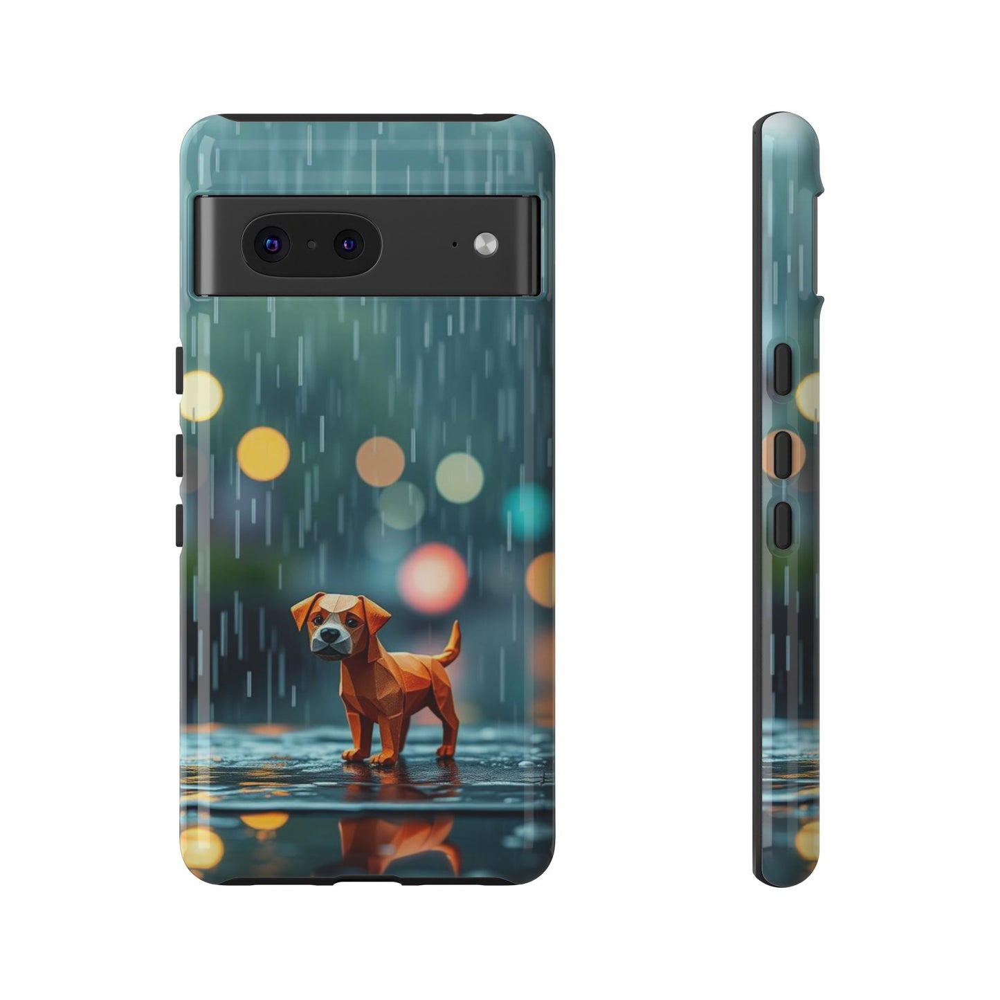 Google Pixel 7 / Glossy Phone Case - Origami ’Soggy Dog’ Design Phone Case
