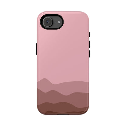 Pink Abstract Waves Protective Phone Case - Pink Phone Case - iPhone 17e / Glossy