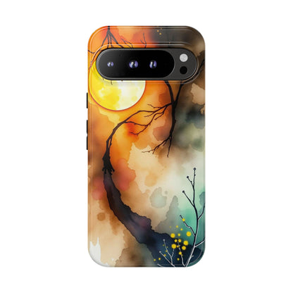 Google Pixel 9 Pro XL / Glossy Phone Case - Abstract Watercolour Gothic Scene Phone Case