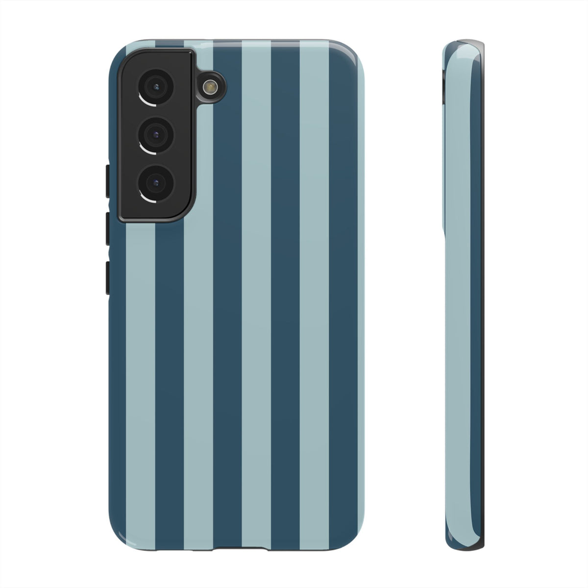 Blue Stripe Pattern Phone Case - Blue Phone Case - Samsung Galaxy S22 / Glossy