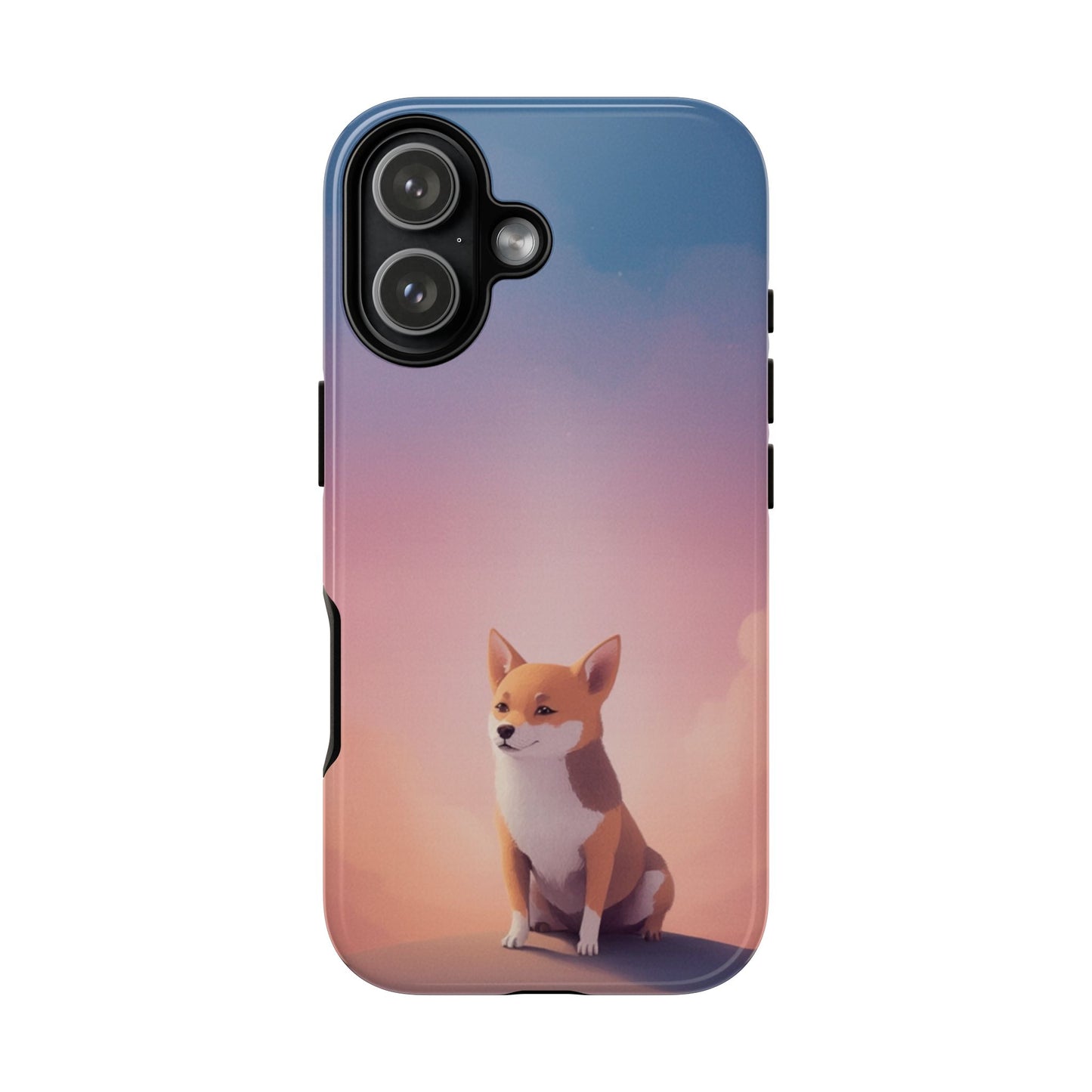 iPhone 17 / Glossy Phone Case - Cute Dog & Cloud Design ’Good Doggo’ Phone Case