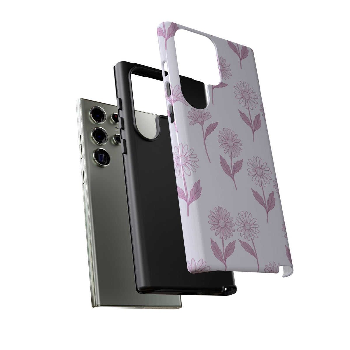 Pretty Lilac Daisy Pattern Phone Case