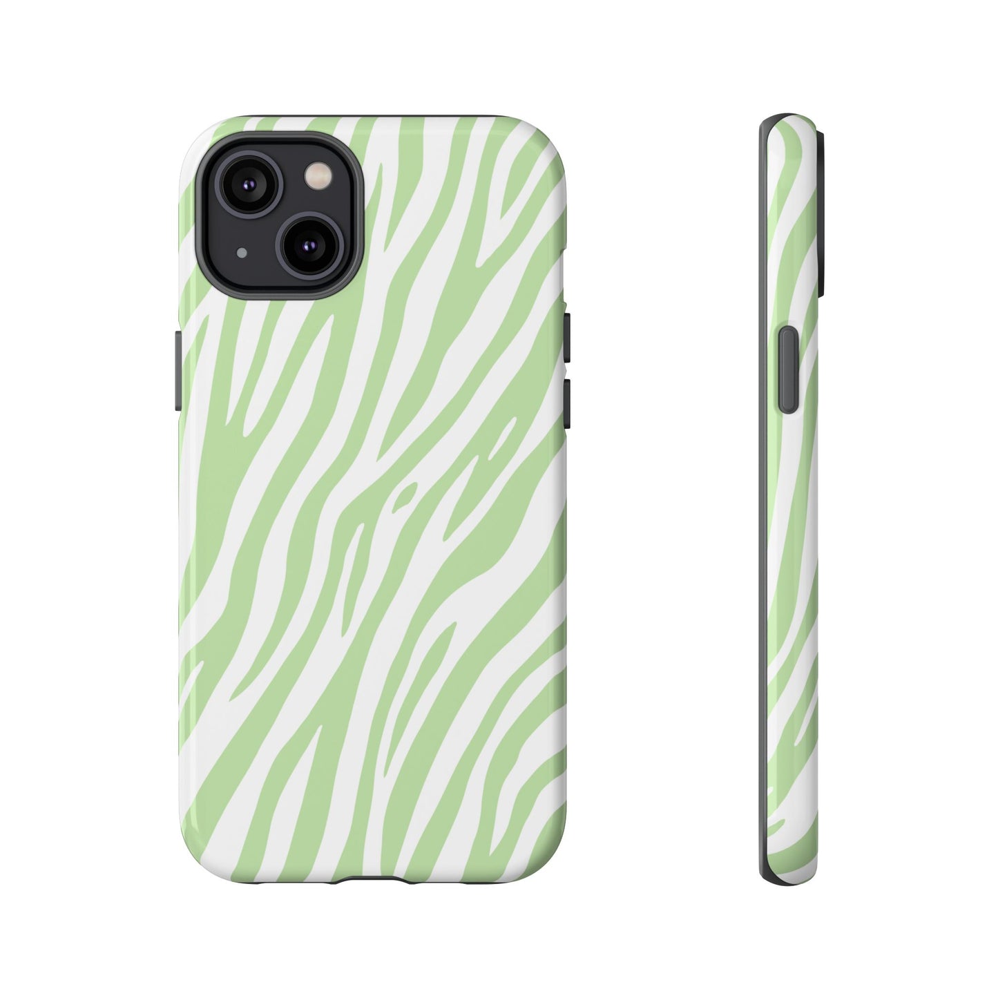 Mint Tiger Print Phone Case