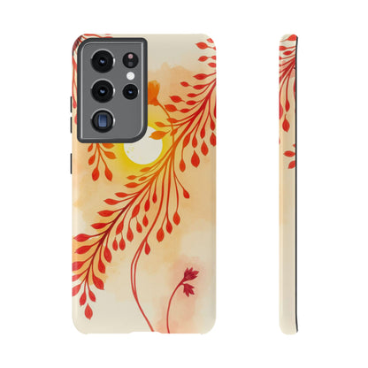 Samsung Galaxy S21 Ultra / Glossy Phone Case - Boho Chic Watercolour Sunset Design Phone Case