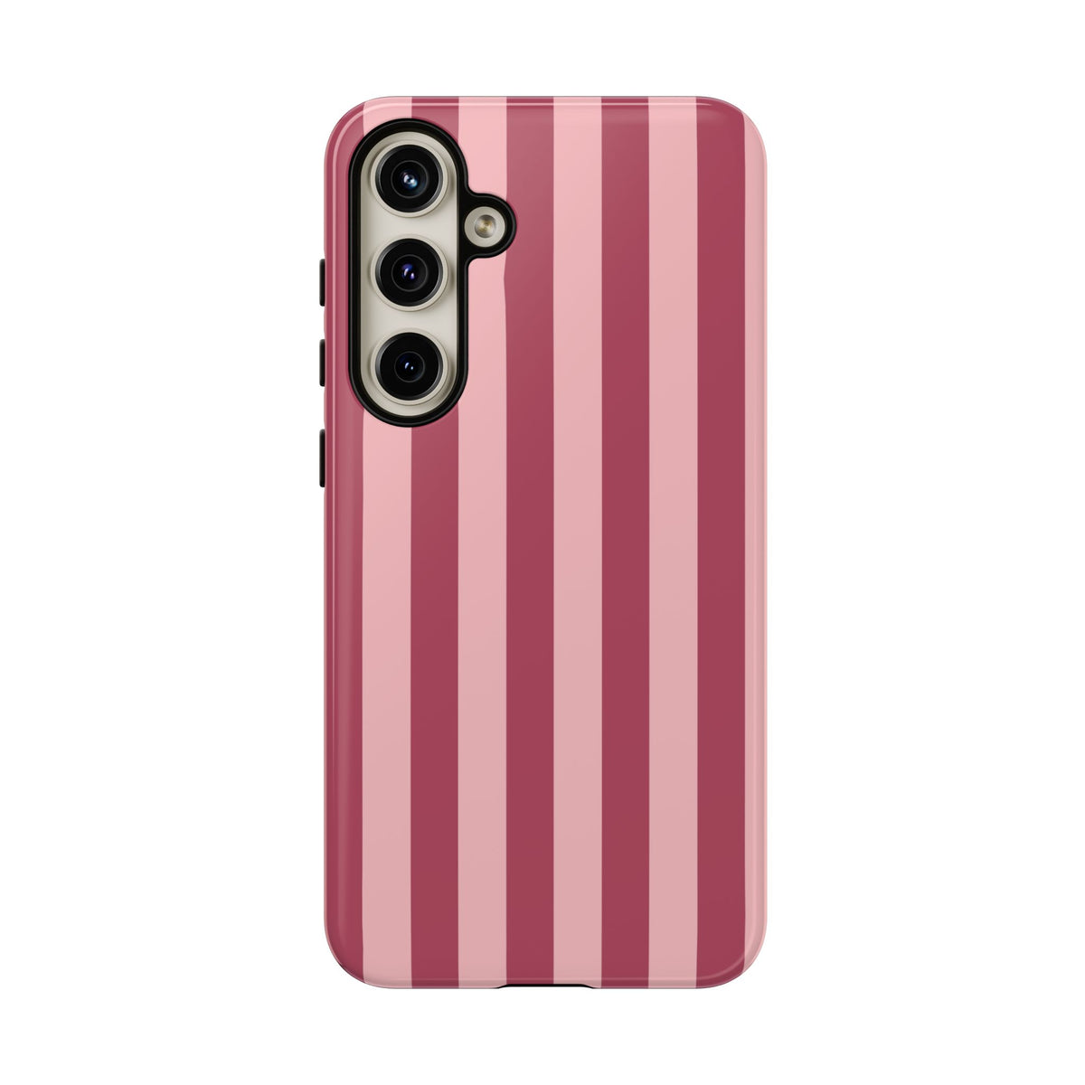 Pink Stripe Pattern Phone Case - Pink Phone Case - Samsung Galaxy S24 Plus / Glossy