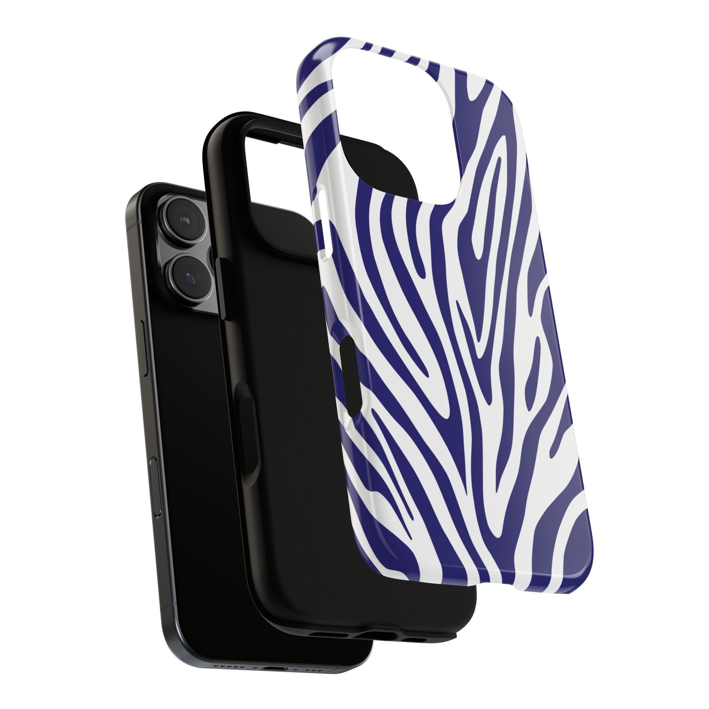 Graphic Blue Tiger Print Phone Case