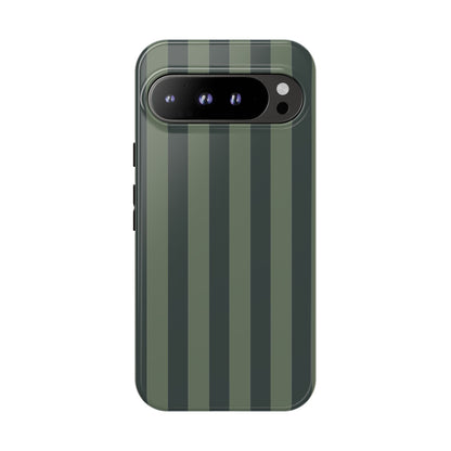 Dark Green Stripe Pattern Phone Case - Green Phone Case - Google Pixel 9 Pro XL / Glossy