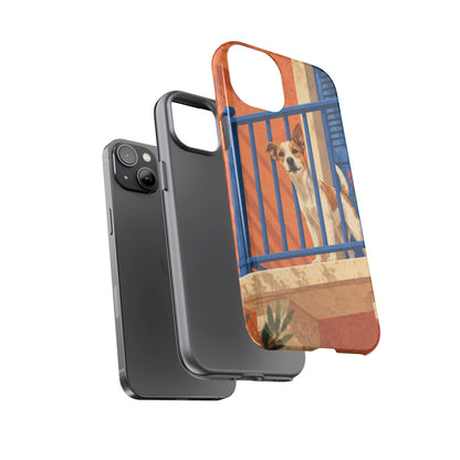 Jack Russell Terrier Balcony Busybody Phone Case - Multicolor Phone Case