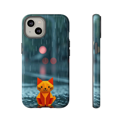 iPhone 14 / Glossy Phone Case - Origami ’Soggy Cat’ Design Phone Case