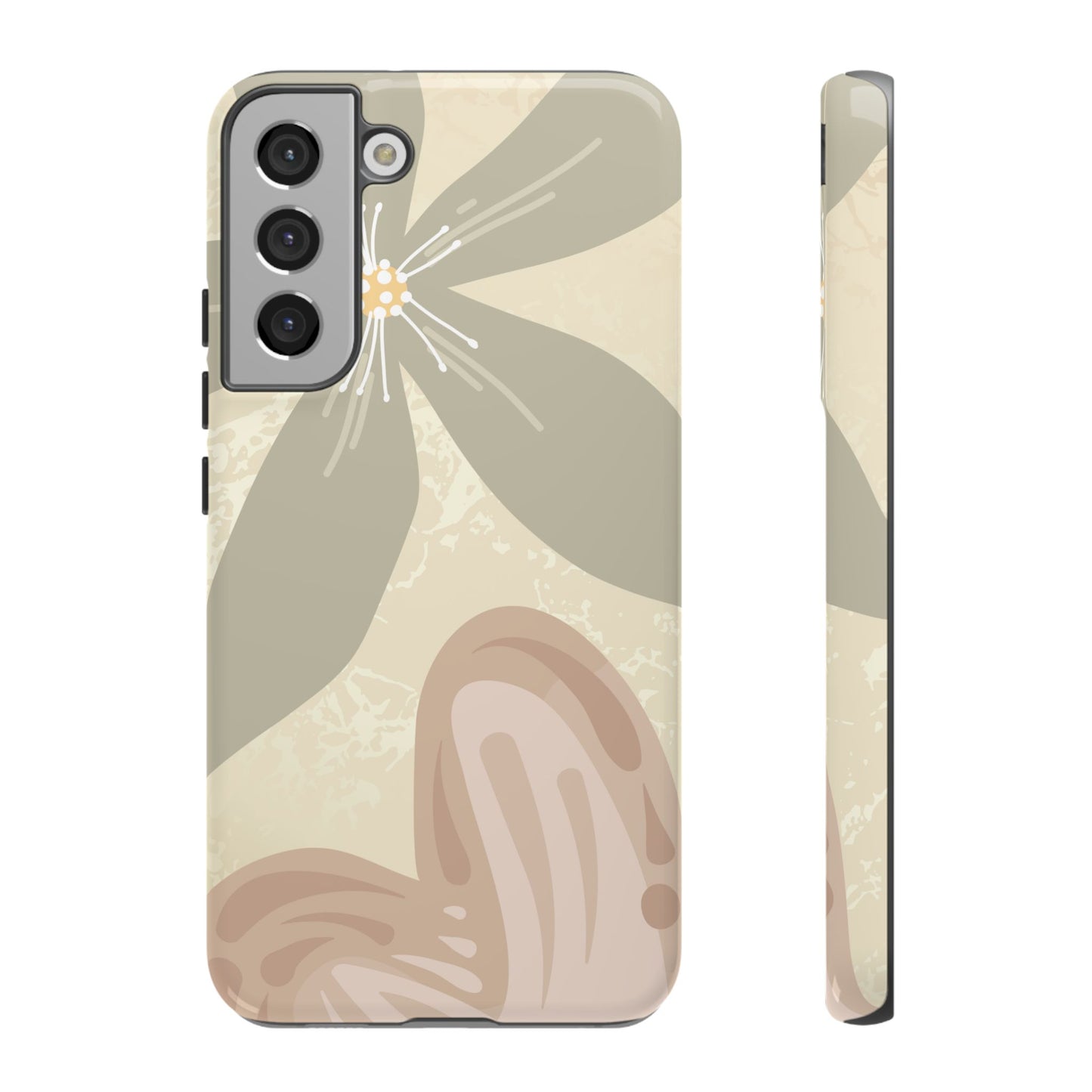 Samsung Galaxy S22 Plus / Glossy Phone Case - ’Hibiscus Heart Pattern’ Phone Case