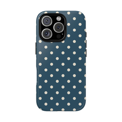 Blue & White Dot Pattern Phone Case