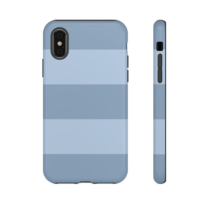 Light Blue Horizontal Stripe Pattern Phone Case - Blue Phone Case - iPhone XS / Glossy
