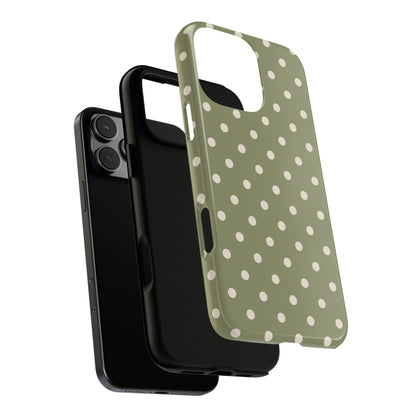Green & White Dot Pattern Phone Case