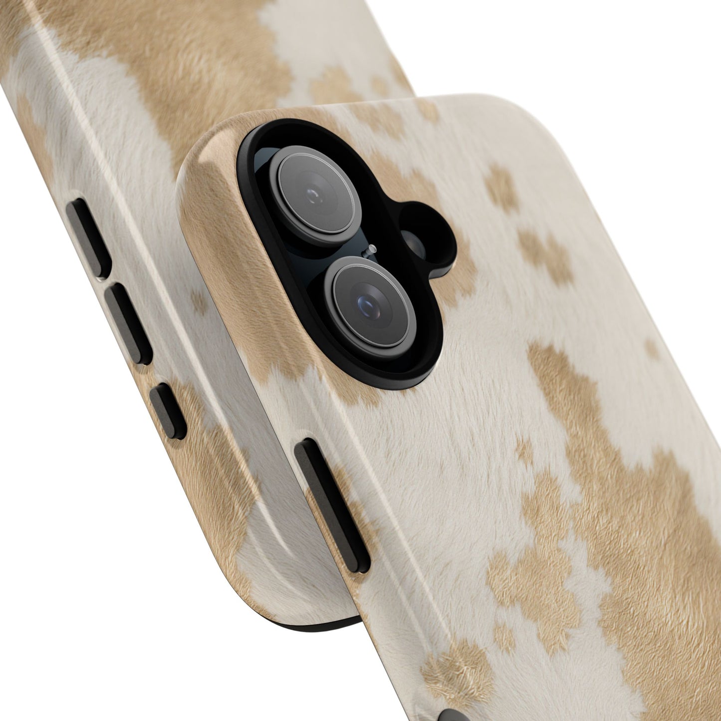 Elegant Champagne Cow Print Phone Case