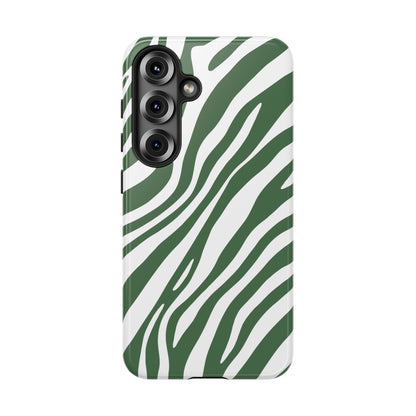 Modern Sage Zebra Print Phone Case