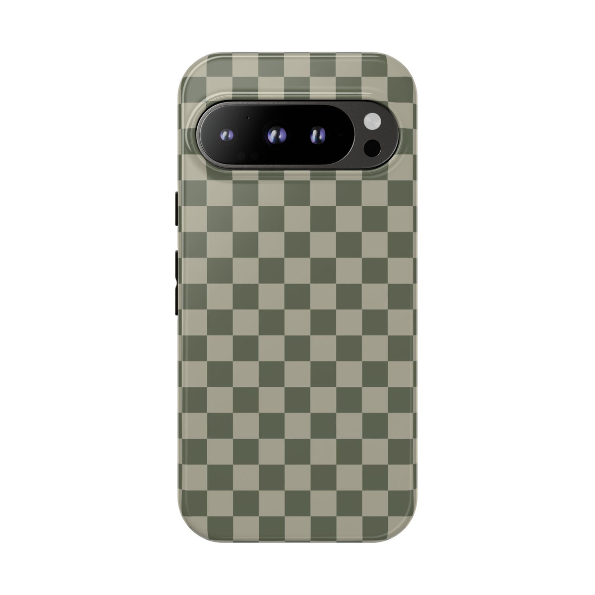 Bold Olive Green Checked Pattern Phone Case - Green Phone Case - Google Pixel 9 Pro / Glossy