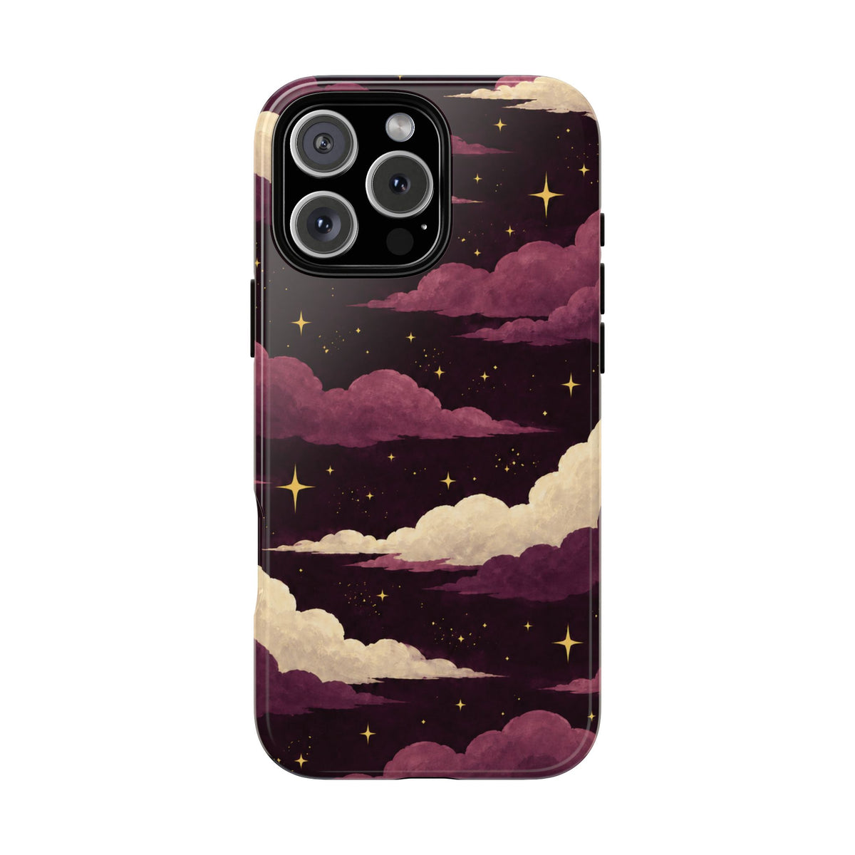Illustrated Plum Clouds & Stars Phone Case