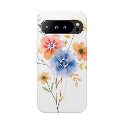Google Pixel 9 Pro XL / Glossy Phone Case - Boho Chic Watercolour Bouquet Pattern Phone Case