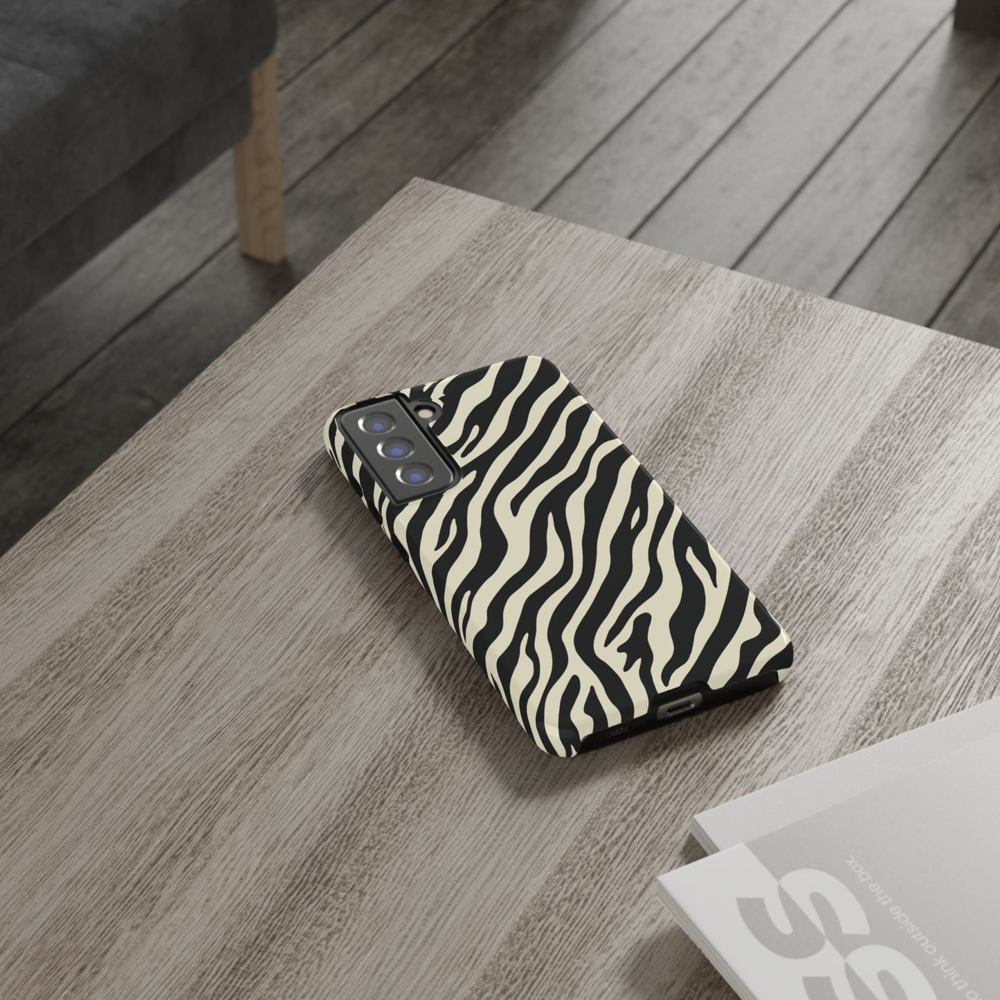 Chic Ivory Zebra Print Phone Case