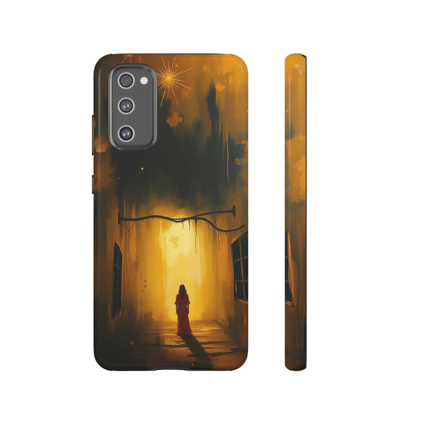 Acrylic Gothic Woman in Red Phone Case