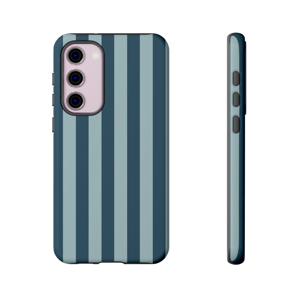 Blue Stripe Pattern Phone Case - Blue Phone Case - Samsung Galaxy S23 Plus / Glossy