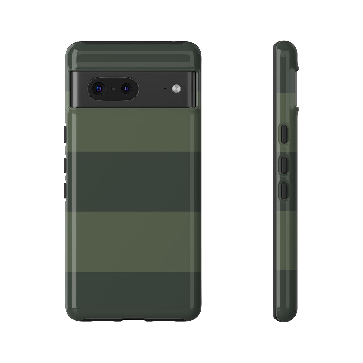 Green Horizontal Stripe Pattern Phone Case - Green Phone Case - Google Pixel 7 / Glossy