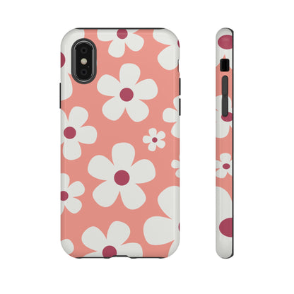 Cute Pink Daisy Pattern #2 Phone Case - Pink Phone Case - iPhone X / Glossy
