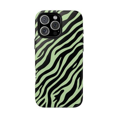 Stylish Mint Zebra Print Phone Case