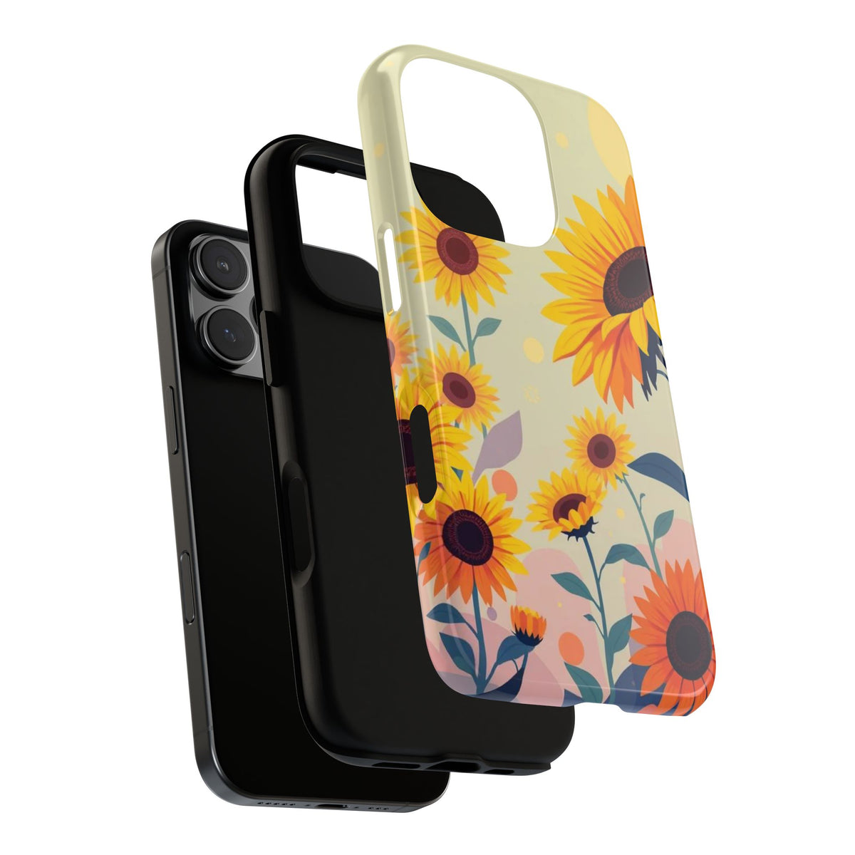 Modern Flat Sunflower Design Phone Case - Multicolor Phone Case