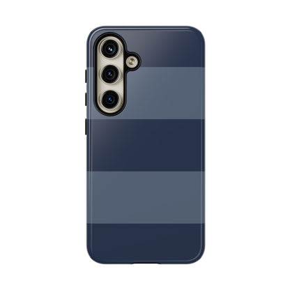 Dark Blue Horizontal Stripe Pattern Phone Case - Blue Phone Case - Samsung Galaxy S24 / Glossy