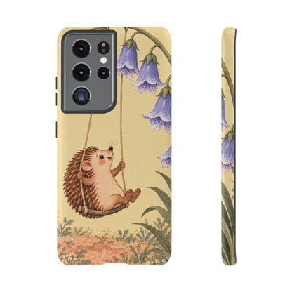 Whimsical Buttercream Hedgehog and Bluebell Phone Case - Yellow Phone Case - Samsung Galaxy S21 Ultra / Glossy