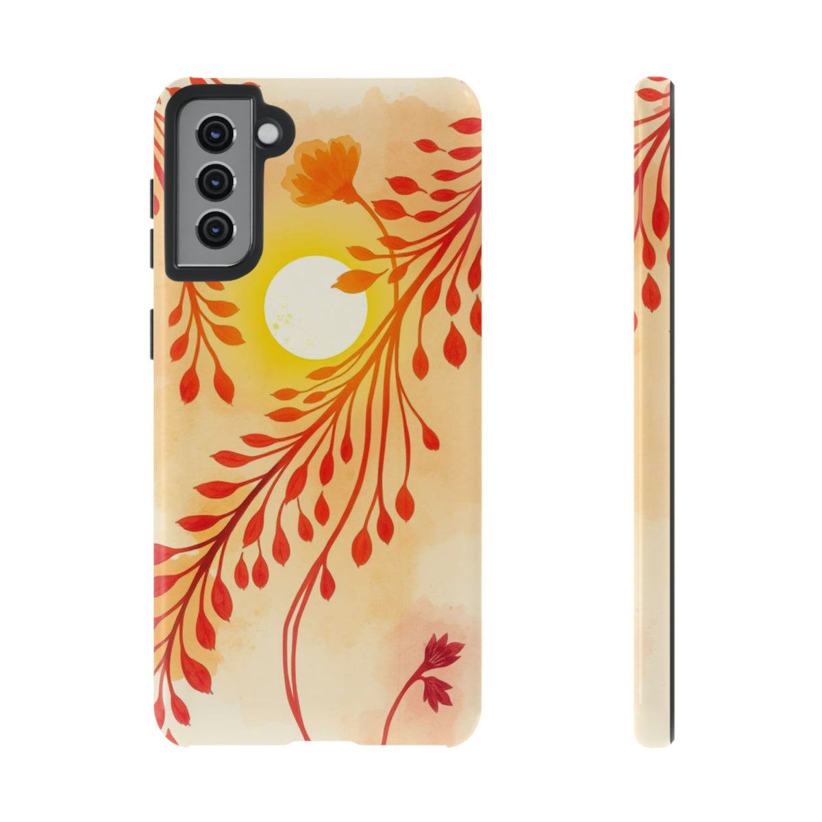 Boho Chic Watercolour Sunset Design Phone Case - Multicolor Phone Case - Samsung Galaxy S21 Plus / Glossy