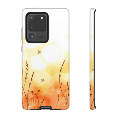 Samsung Galaxy S20 Ultra / Glossy Phone Case - Boho Chic Watercolour Wildflower Pattern Phone Case
