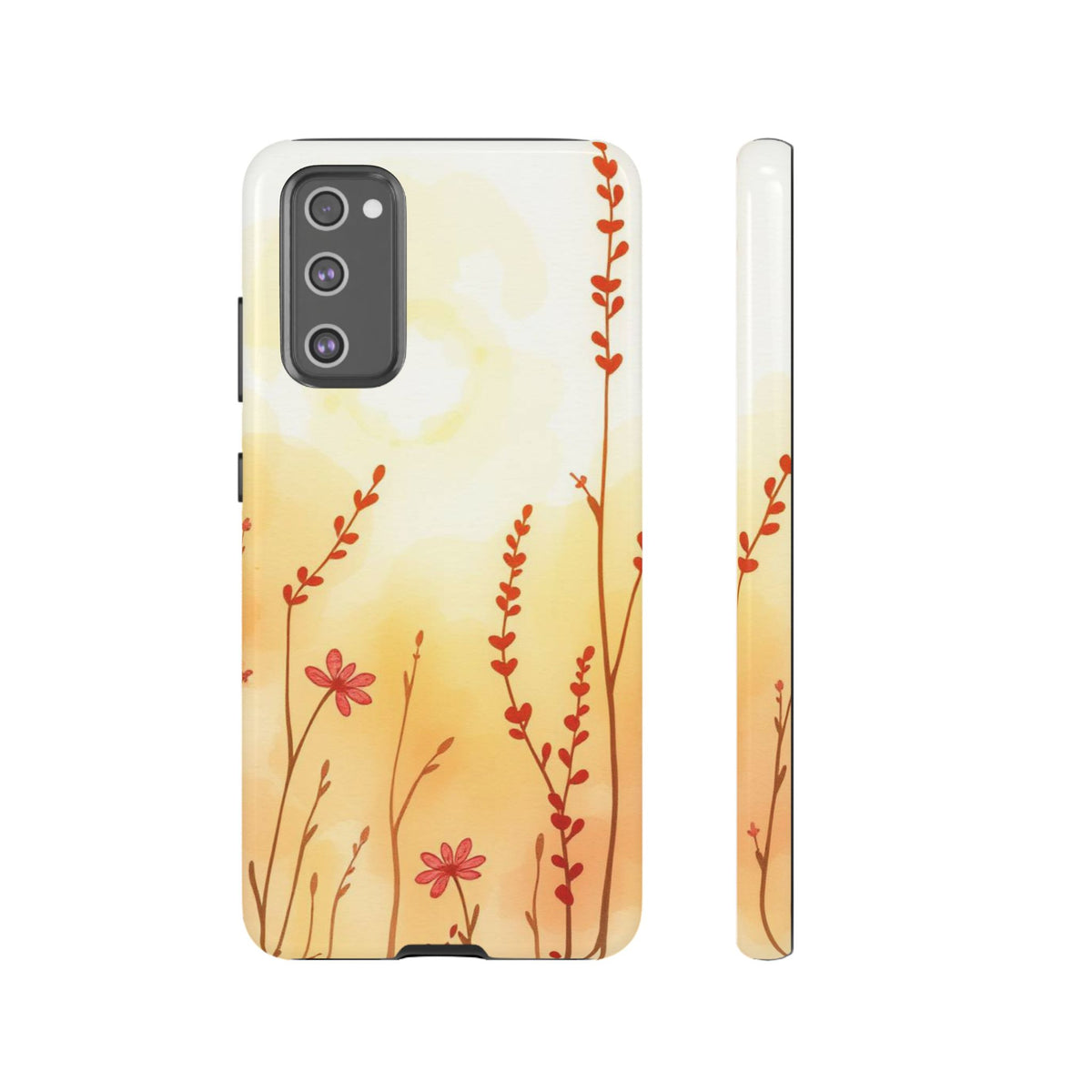 Boho Chic Watercolour Wildflower Dusk Pattern Phone Case - Multicolor Phone Case - Samsung Galaxy S20 FE / Glossy