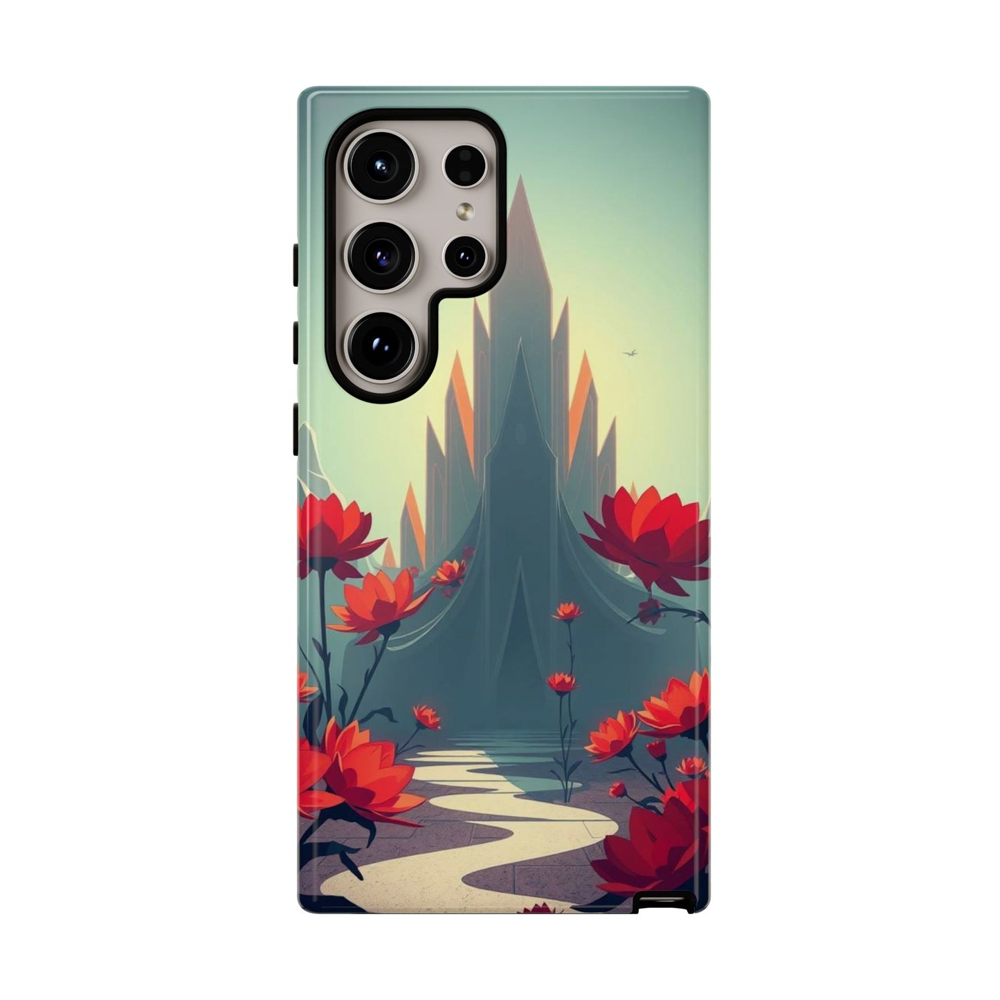 Samsung Galaxy S24 Ultra / Glossy Phone Case - Gothic Alien Garden Design Phone Case