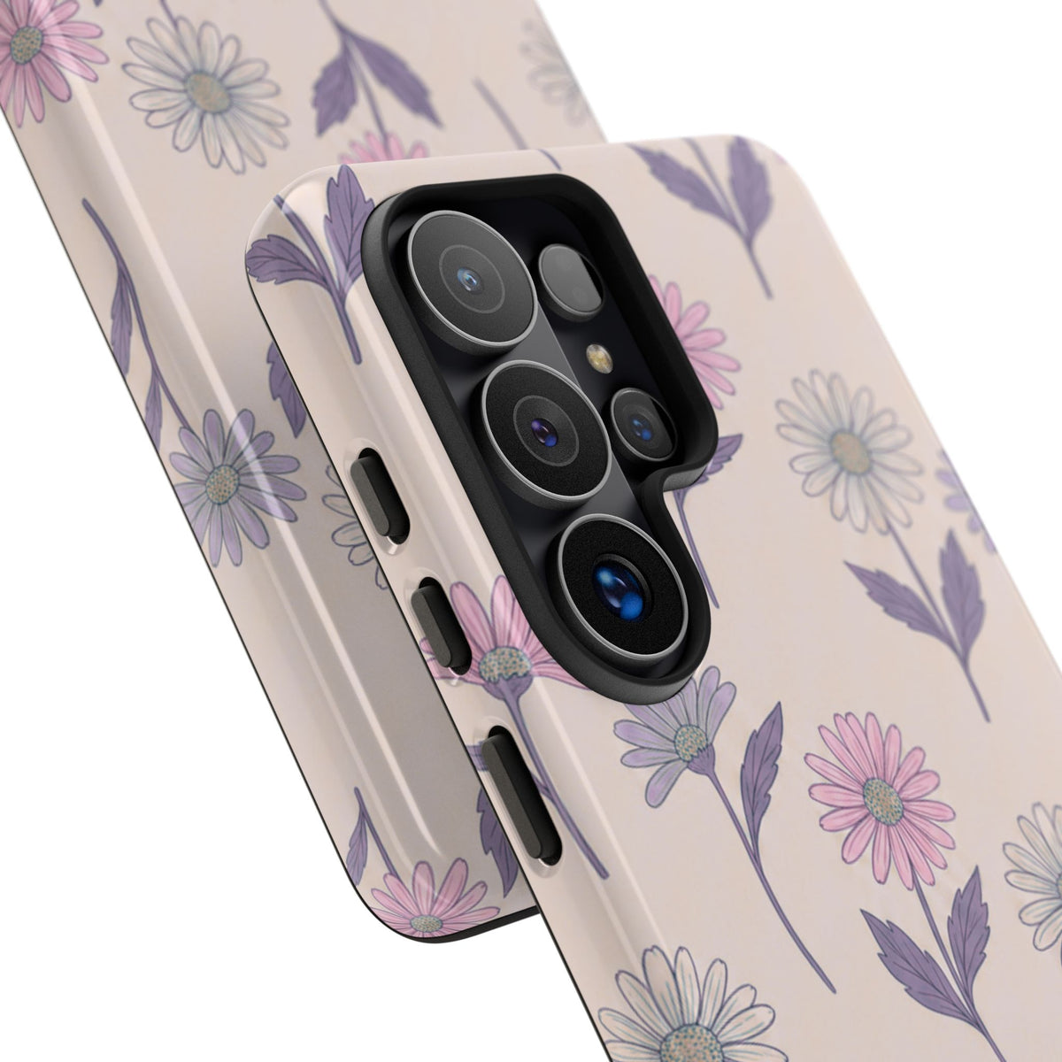 Pretty Pink & Purple Daisy Pattern Phone Case
