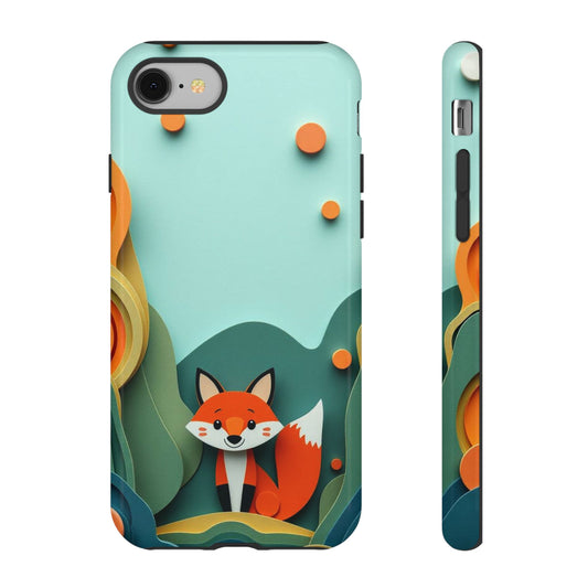 Papier-mâché Fox Design Phone Case