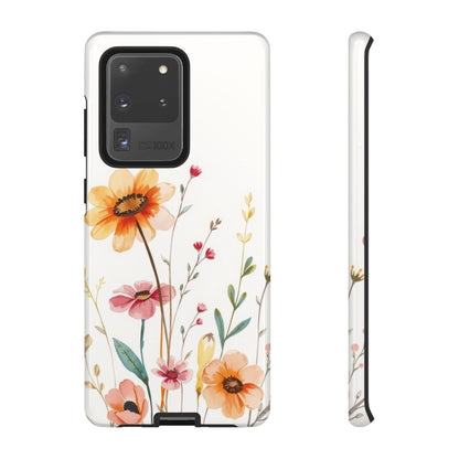 Boho Chic Watercolour Wild Blooms Pattern Phone Case - Multicolor Phone Case - Samsung Galaxy S20 Ultra / Glossy