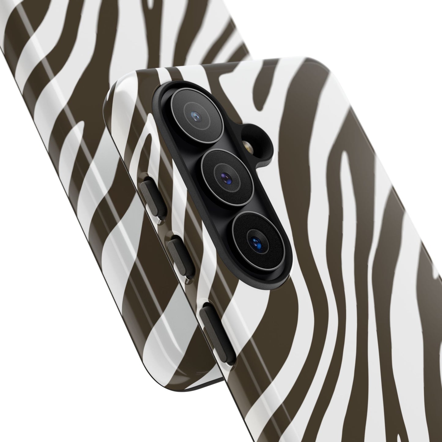 Modern Mocha Zebra Print Phone Case