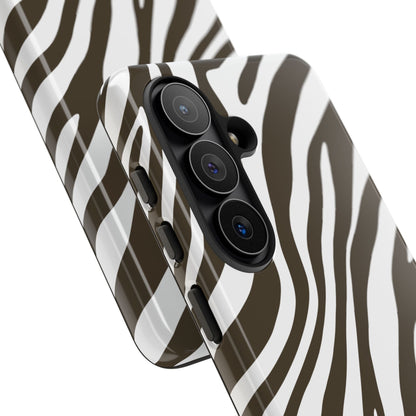 Modern Mocha Zebra Print Phone Case
