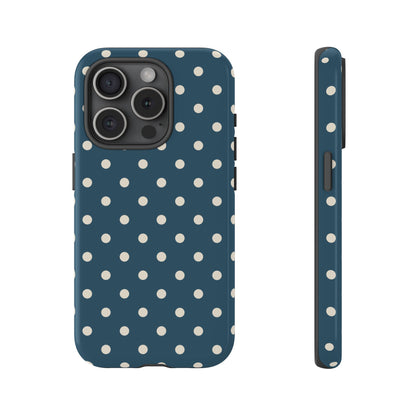 Blue & White Dot Pattern Phone Case