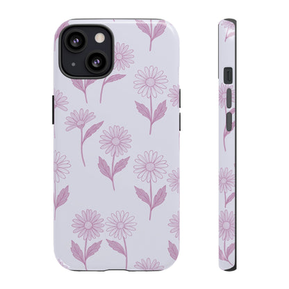 Pretty Lilac Daisy Pattern Phone Case