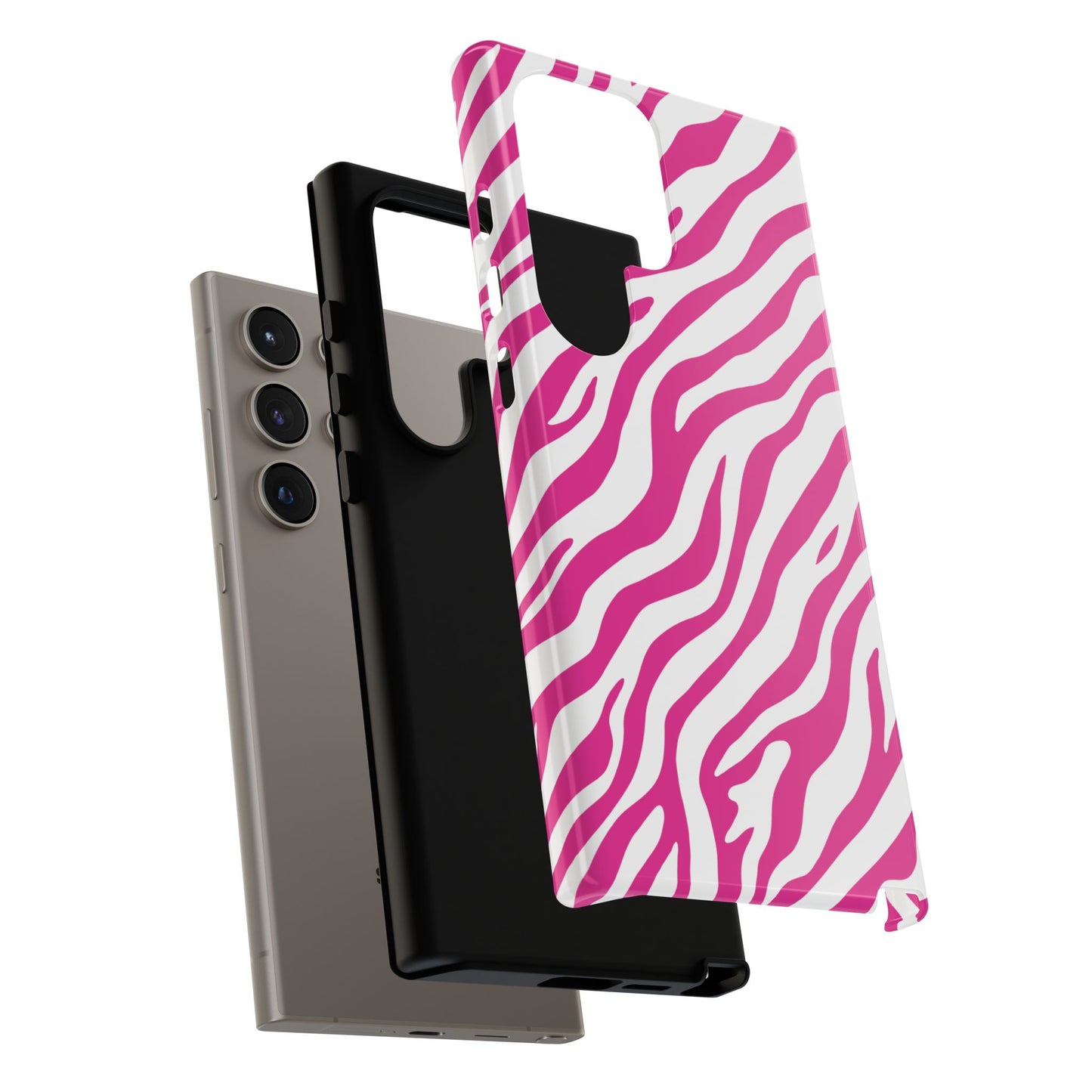 Stylish Hot Pink Zebra Print Phone Case