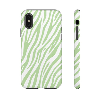 Mint Tiger Print Phone Case